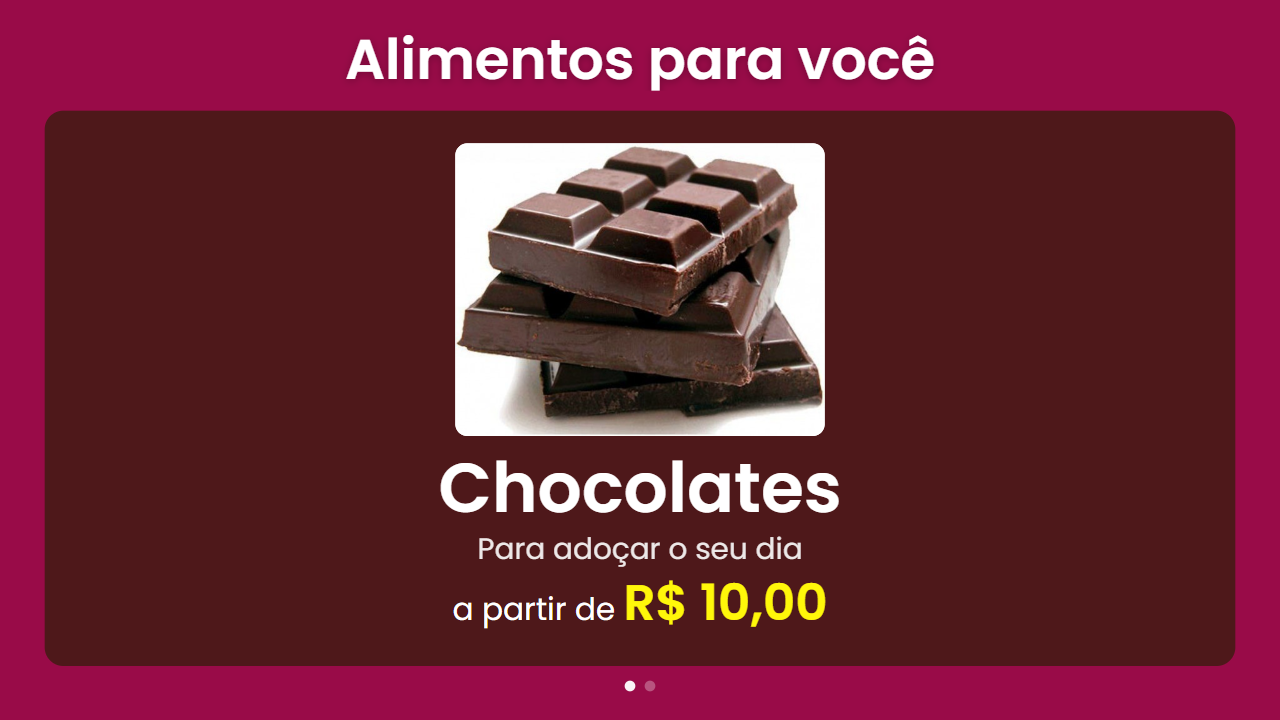 Categorias: imagem, chamada e preço a partir de
